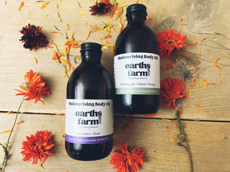 body oil set earths farm skincare