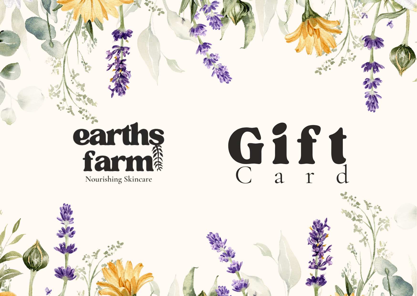 Earths Farm Skincare Gift Card – Give the Gift of Choice